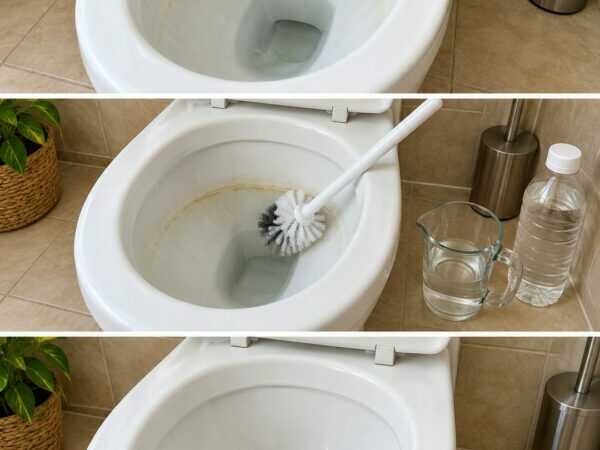 Gelber Rand in der Toilette? So entfernst du leichte Kalkablagerungen mit Essig