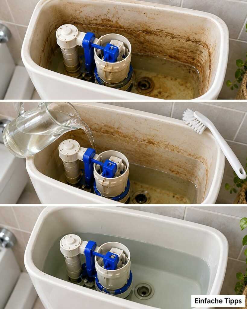 Kalk und braune Ränder im Spülkasten? So reinigst du ihn, ohne die Technik zu beschädigen
