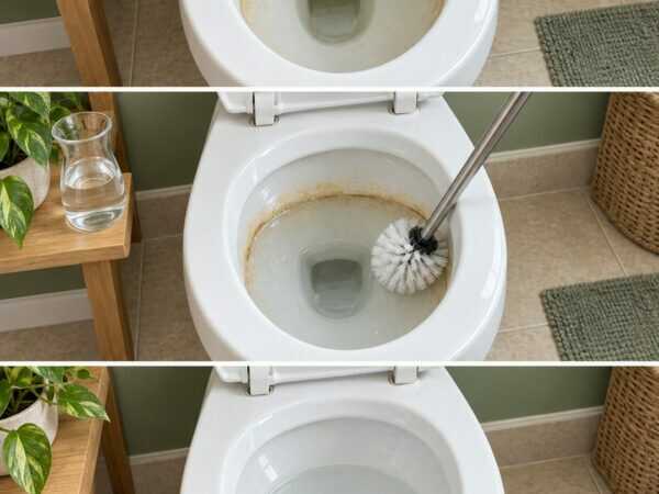 Gelber Rand in der Toilette? So löst du Kalk mit weißem Essig