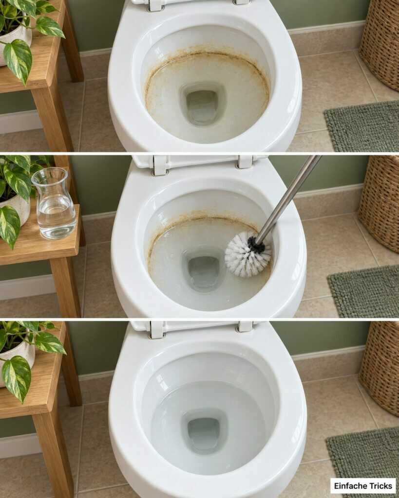 Gelber Rand in der Toilette? So löst du Kalk mit weißem Essig