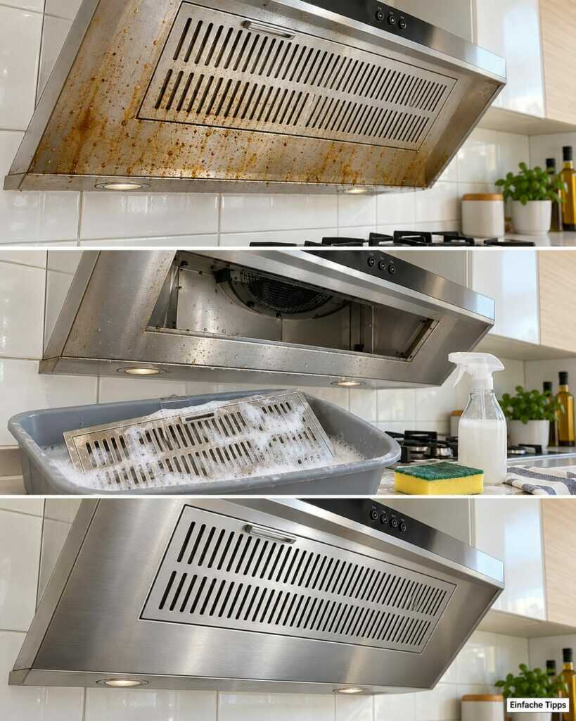 Fettige Dunstabzugshaube? So werden Haube und Metallfilter wieder sauber