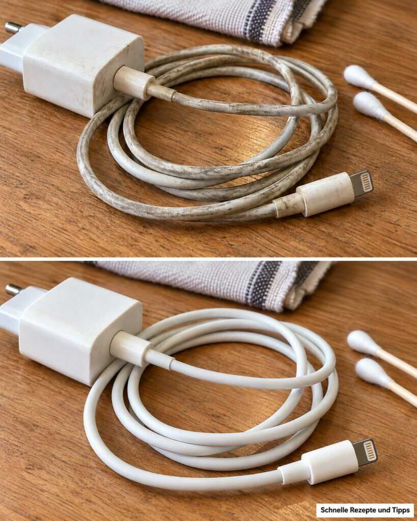 Ladekabel schmutzig? So wird es wieder sauber – ohne aggressive Hausmittel