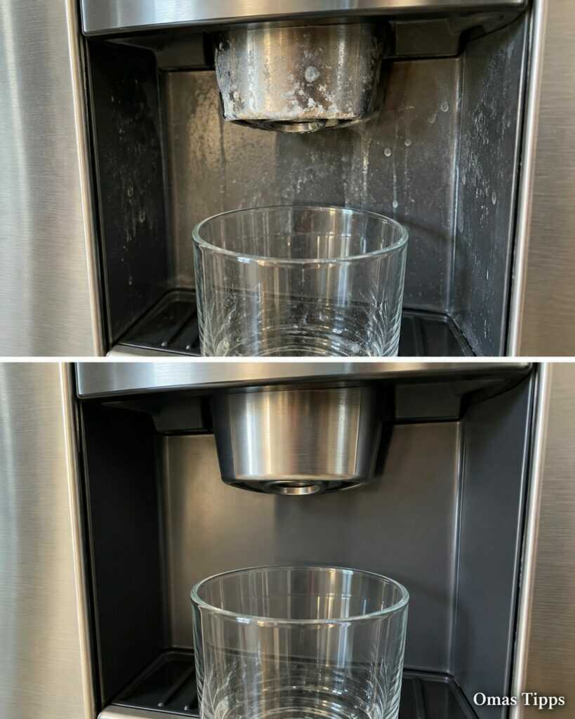 Weiße Kalkflecken am Wasserspender? Mit diesen einfachen Handgriffen wird Ihr Kühlschrank wieder sauber