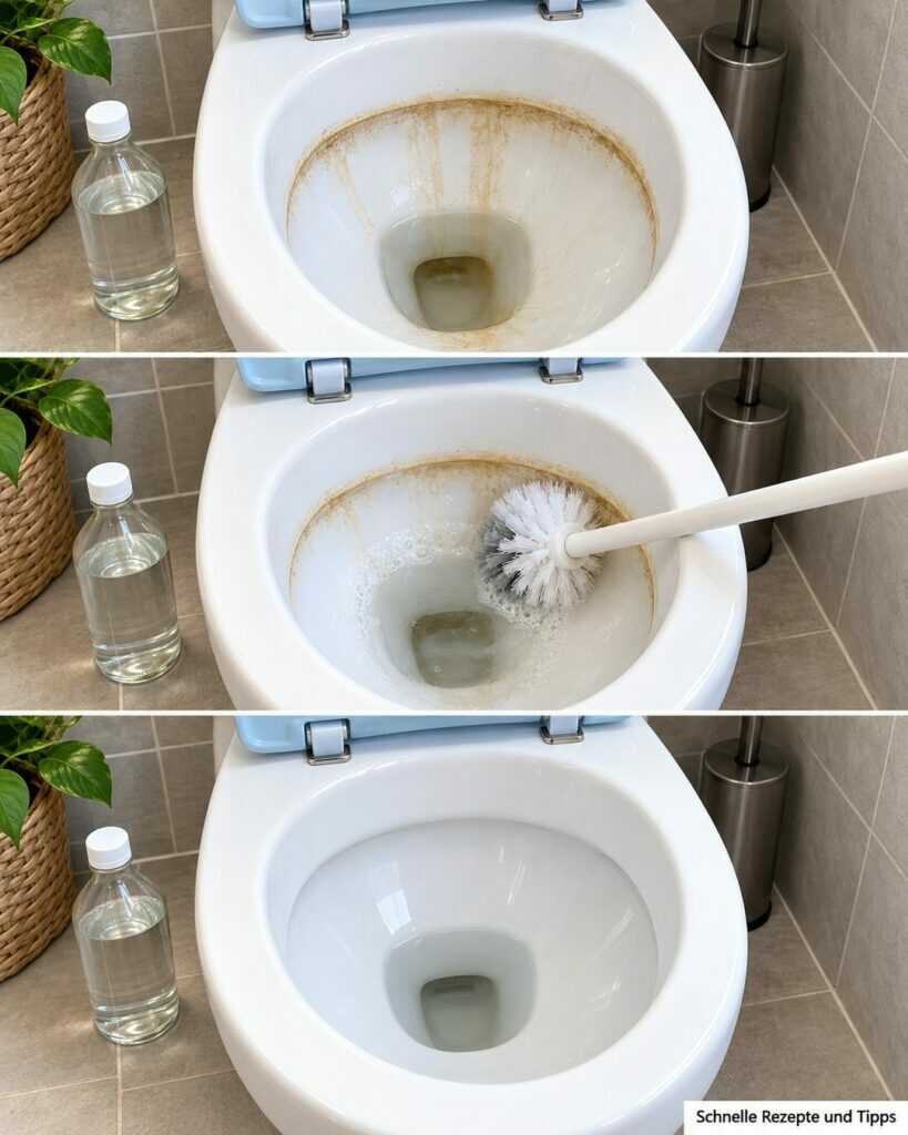 Gelber Kalkrand in der Toilette? So wird die Schüssel mit einfachen Mitteln wieder sauber