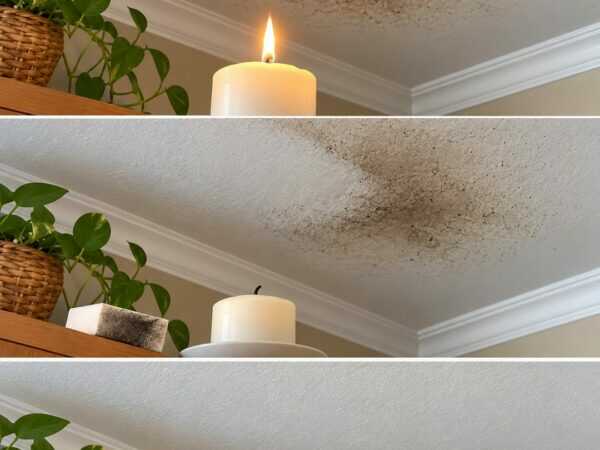 Schwarze Flecken über der Kerze? Warum du die Decke nicht sofort feucht abwischen solltest