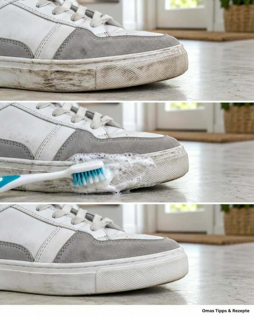 Schmutzige Sneaker-Sohlen reinigen: So hilft Zahnpasta wirklich