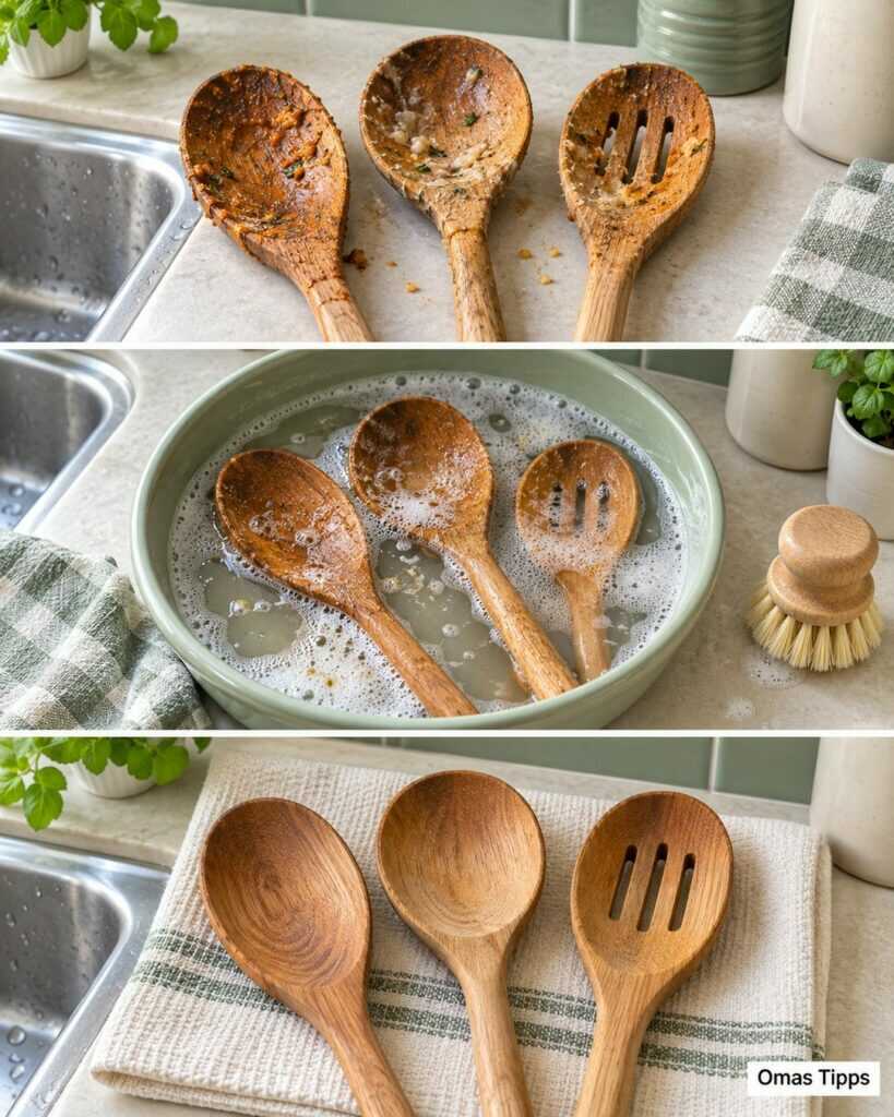 Holzlöffel wieder sauber: So entfernst du Speisereste, ohne das Holz zu beschädigen