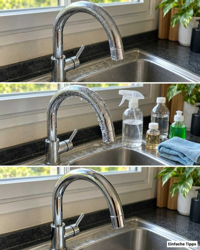 Wasserhahn voller Wasserflecken? So bleibt Chrom mit wenigen Handgriffen länger glänzend