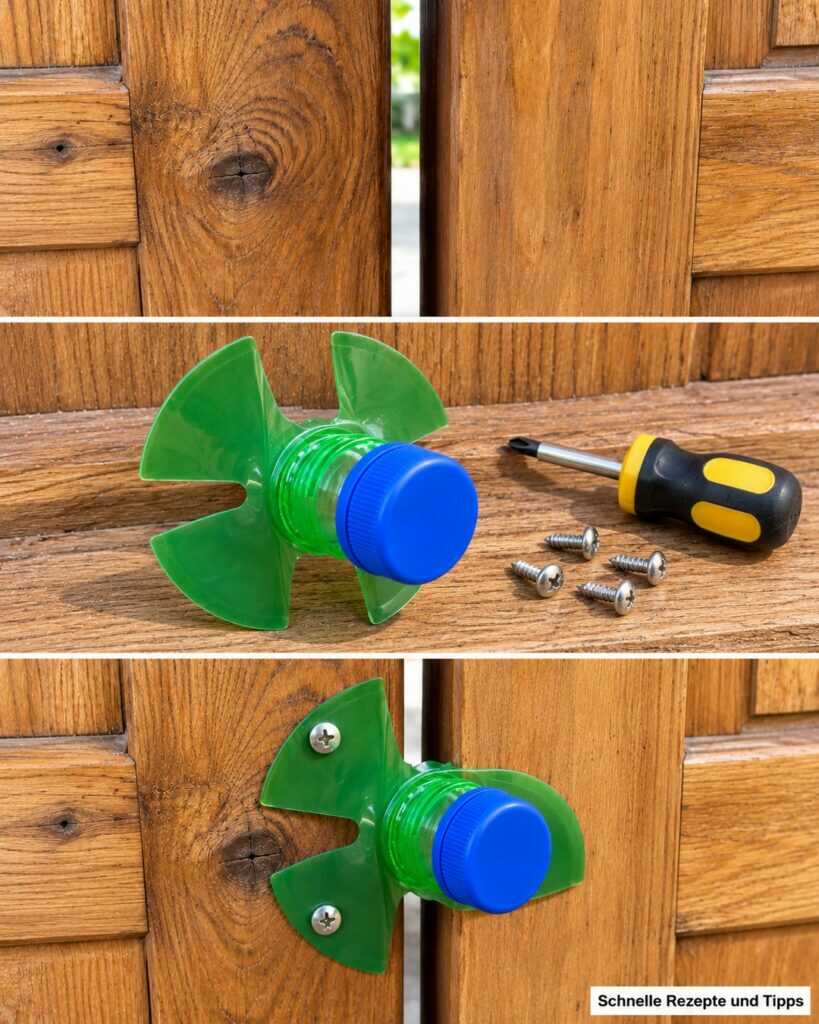 Flaschenhals statt Türgriff? So wird aus einer leeren PET-Flasche eine praktische Bastelidee