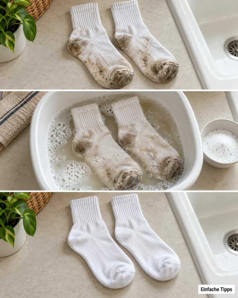 Weiße Socken werden nicht mehr sauber? So entfernst du Schmutz und Grauschleier schonend