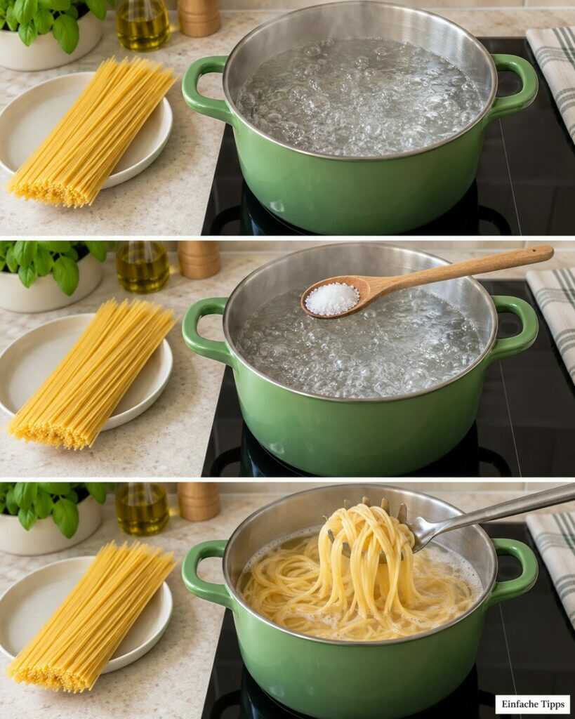 Pasta richtig kochen: Der einfache Salz-Trick für mehr Geschmack und bissfeste Nudeln