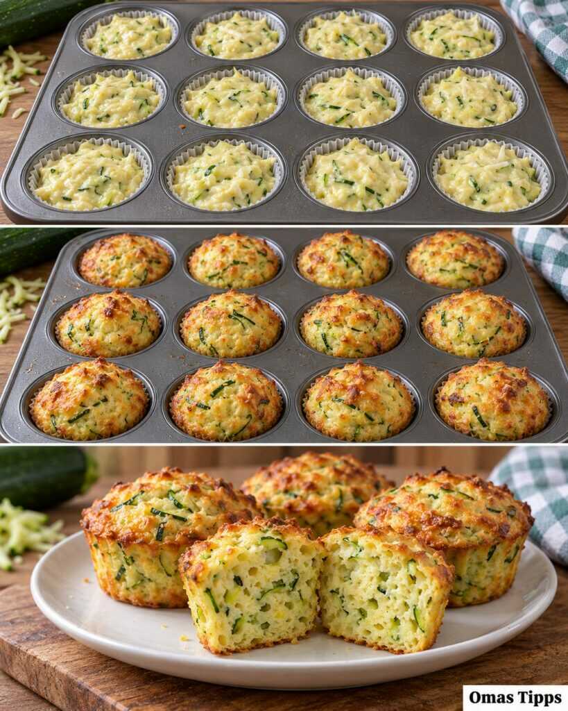 Saftige Zucchini-Muffins mit Parmesan – goldbraun gebacken und einfach gemacht