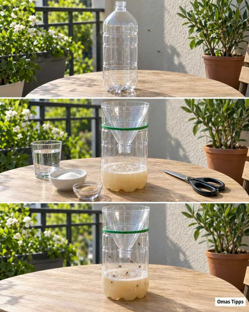 Mückenfalle aus der Plastikflasche: Was der Zucker-Hefe-Trick kann – und was wirklich gegen Mücken hilft
