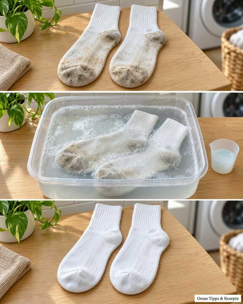 Weiße Socken bleiben grau? Dieser Einweichschritt hilft gegen schmutzige Sohlen