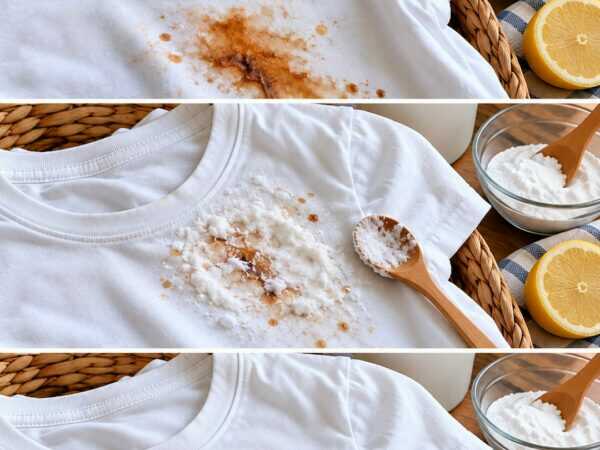 Braune Flecken auf weißen T-Shirts? So wird Baumwolle wieder sauber