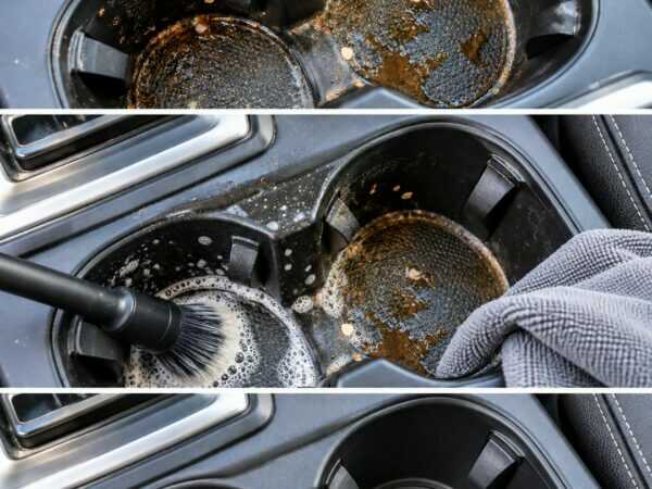Klebrige Getränkehalter im Auto? So werden sie mit wenig Aufwand wieder sauber