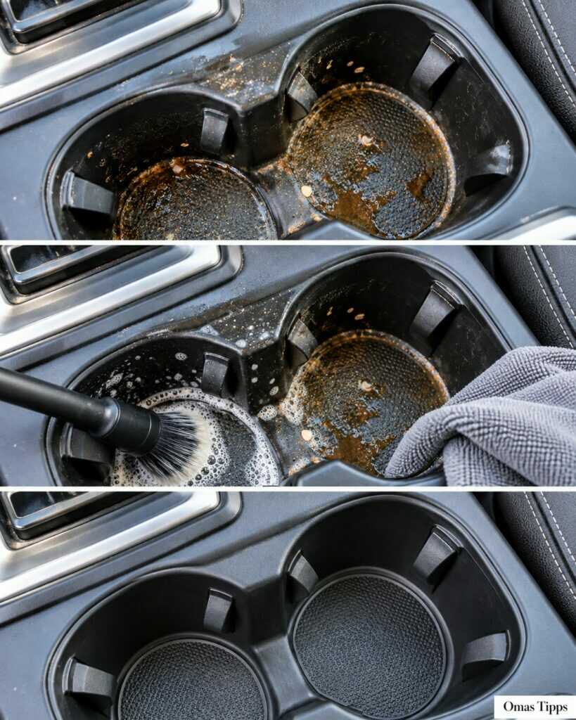 Klebrige Getränkehalter im Auto? So werden sie mit wenig Aufwand wieder sauber