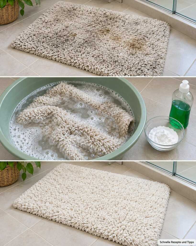 Badematte grau und fleckig? So wird sie wieder sauber und angenehm weich