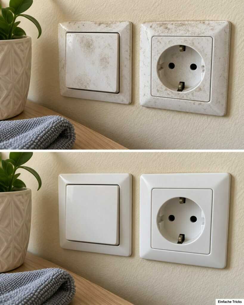 Graue Ränder an Lichtschaltern? So reinigen Sie Schalter und Steckdosen schonend