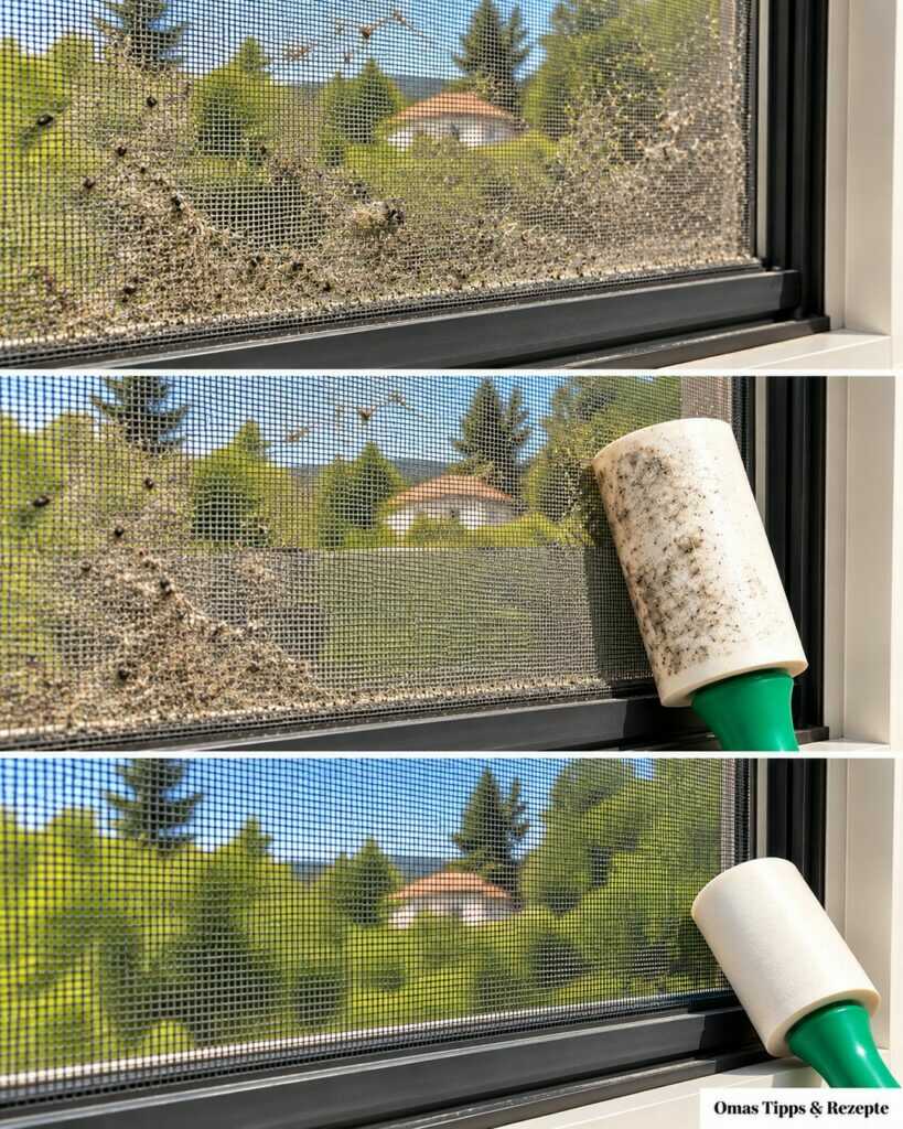 Staubige Fliegengitter? Mit diesem Fusselrollen-Trick wird die Sicht wieder klarer
