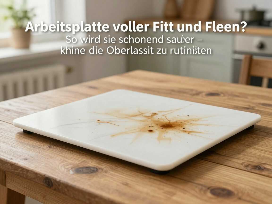 Arbeitsplatte voller Fett und Flecken? So wird sie schonend sauber – ohne die Oberfläche zu ruinieren