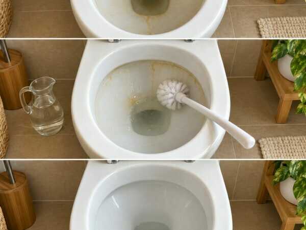 Gelbe Ränder in der Toilette? So entfernst du leichte Ablagerungen mit weißem Essig