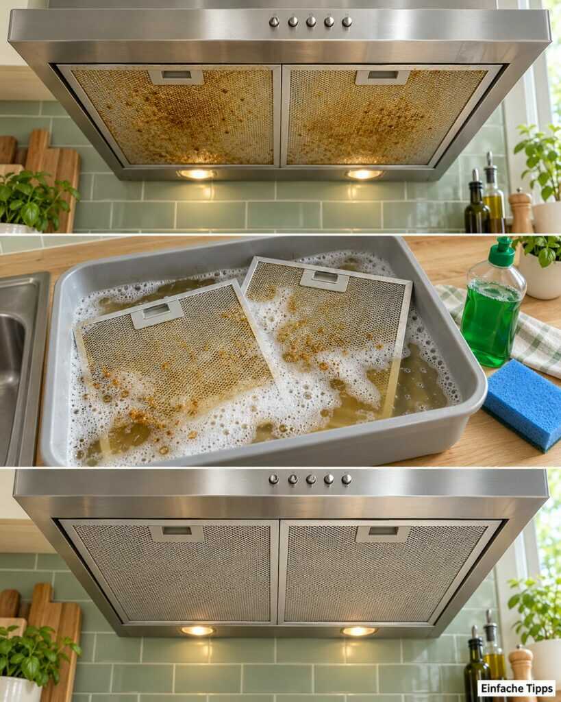 Dunstabzugshaube voller Fett? So werden die Metallfilter wieder sauber