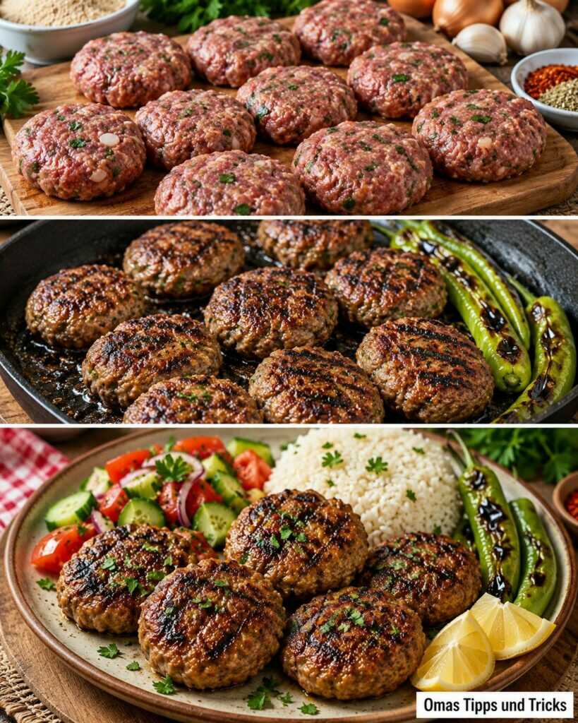 Saftige türkische Köfte aus der Pfanne – würzige Hackfleischbällchen wie vom Grill