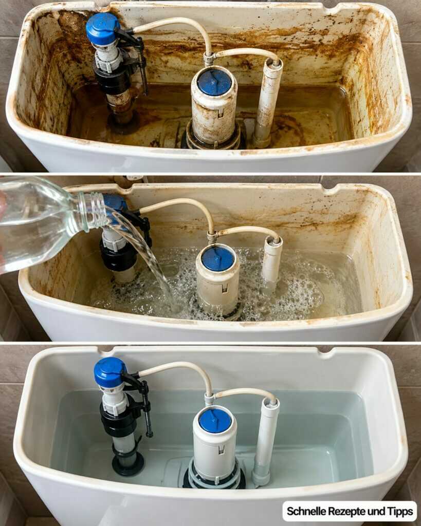 Toilettenspülkasten mit Essig reinigen: So entfernst du Kalk und Ablagerungen gründlich