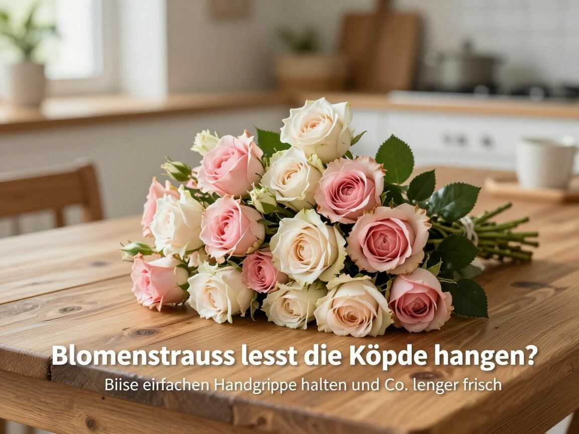 Blumenstrauß lässt die Köpfe hängen? Diese einfachen Handgriffe halten Rosen und Co. länger frisch