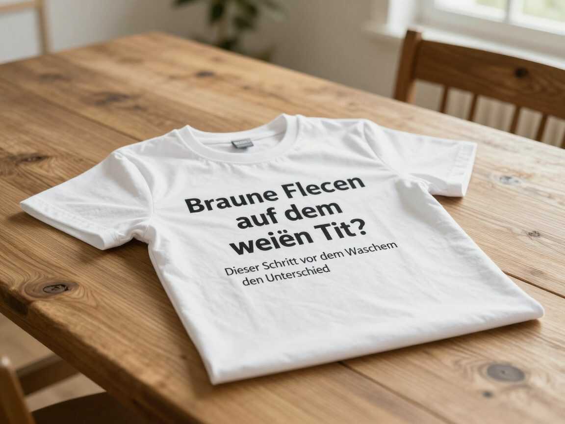 Braune Flecken auf dem weißen T-Shirt? Dieser Schritt vor dem Waschen macht den Unterschied