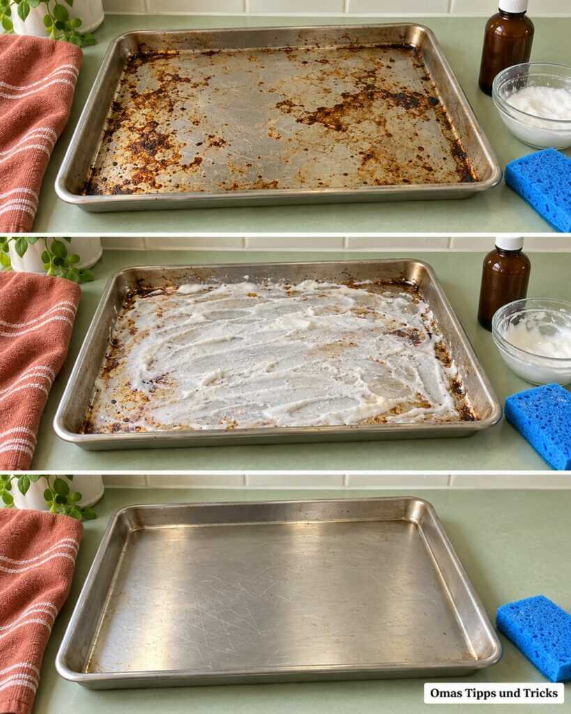 Backblech verkrustet? So lösen Sie eingebrannte Reste mit einfachen Mitteln