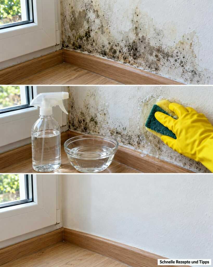 Feuchte Wände richtig reinigen: So entfernst du oberflächliche Stockflecken und beugst neuer Feuchtigkeit vor