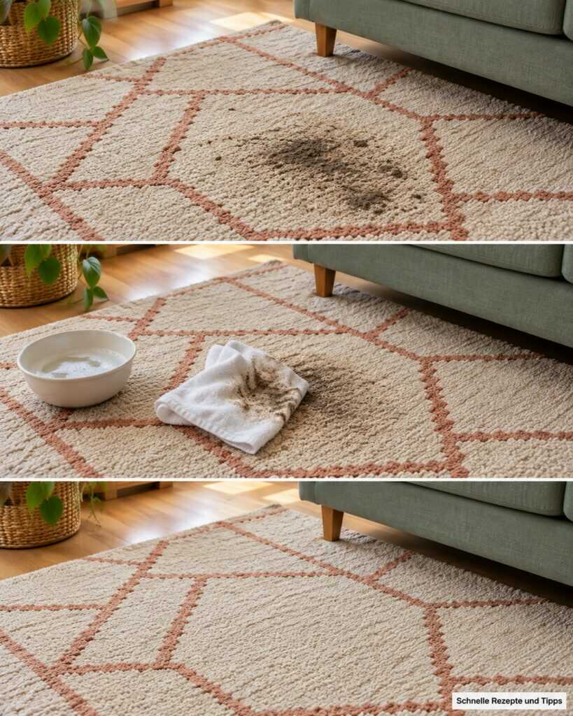 Flecken im Teppich? Mit diesen einfachen Handgriffen wird er wieder sauber
