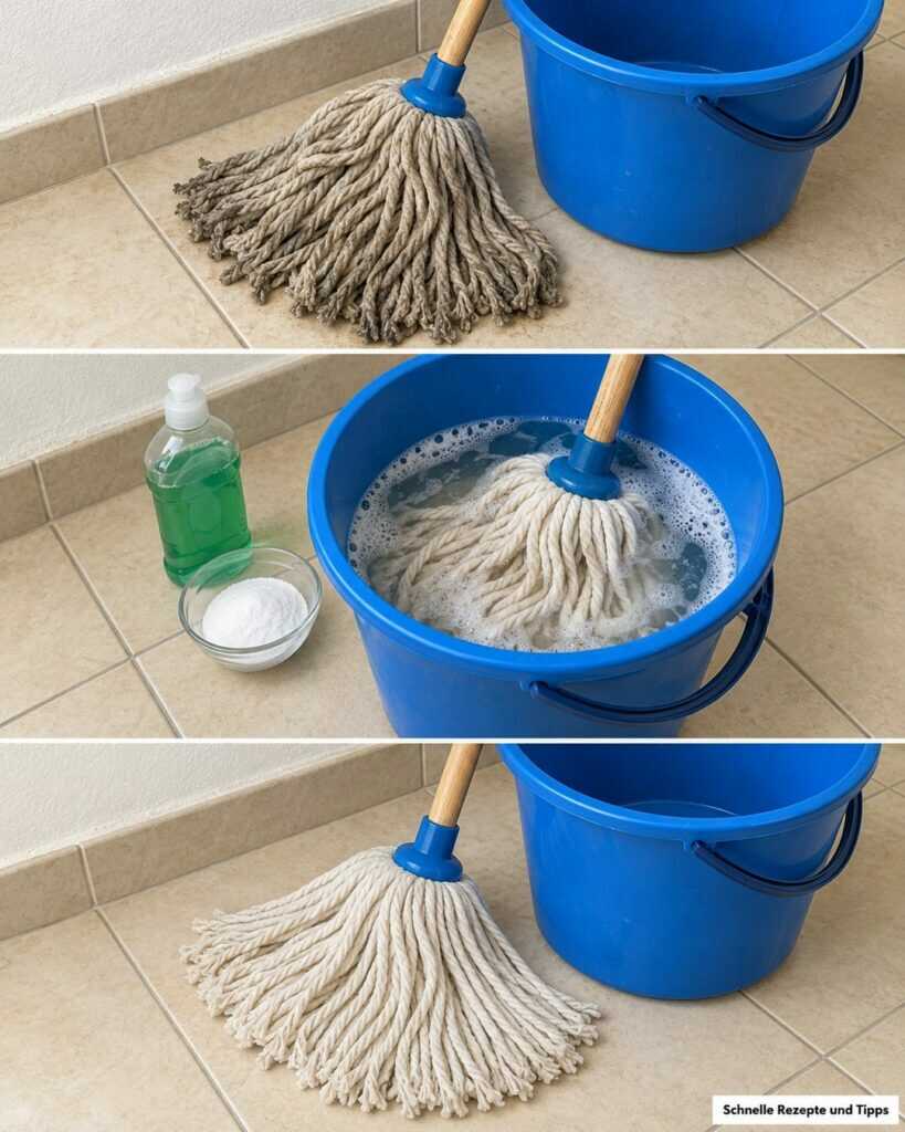 Dein Wischmopp riecht muffig? So wird er ohne Chlorbleiche wieder sauber