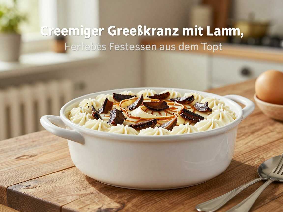 Cremiger Grießkranz mit Lamm, Kutteln und Ei – ein herzhaftes Festessen aus dem Topf