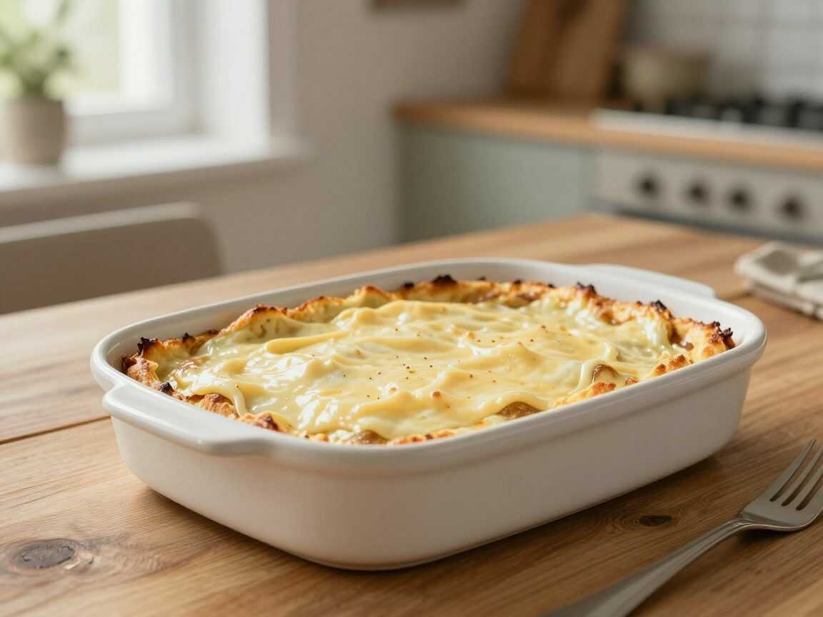 Cremiger Kartoffel-Saucissen-Auflauf mit Käse – herzhaft, würzig und herrlich überbacken