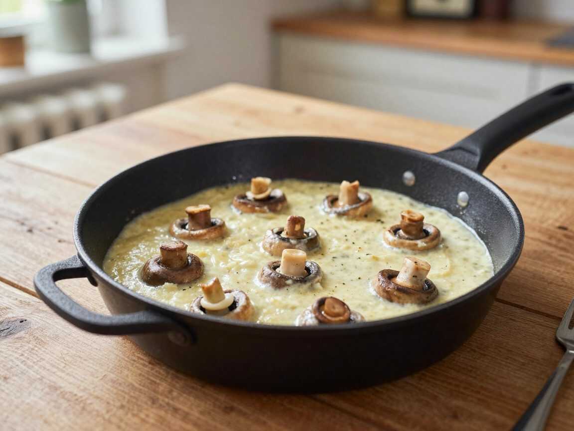 Cremiges Hähnchen mit Portwein und Champignons – zartes Familiengericht aus der Pfanne