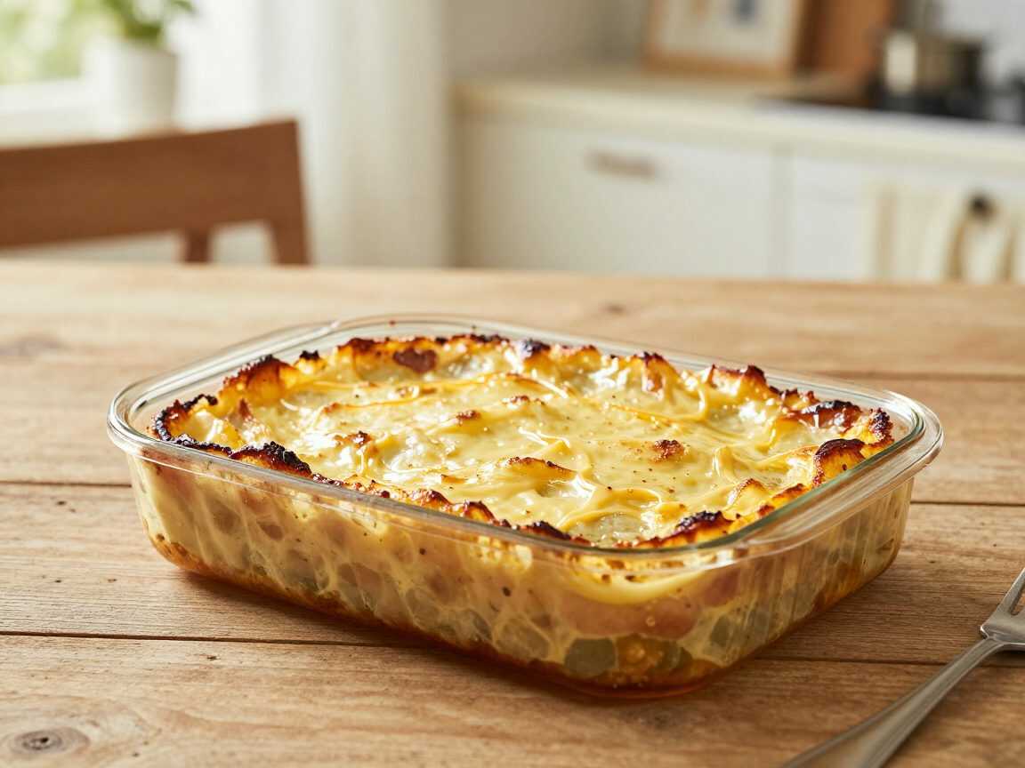 Cremiges Kartoffel-Lachs-Gratin: Goldene Käsekruste und zarte Schichten aus dem Ofen