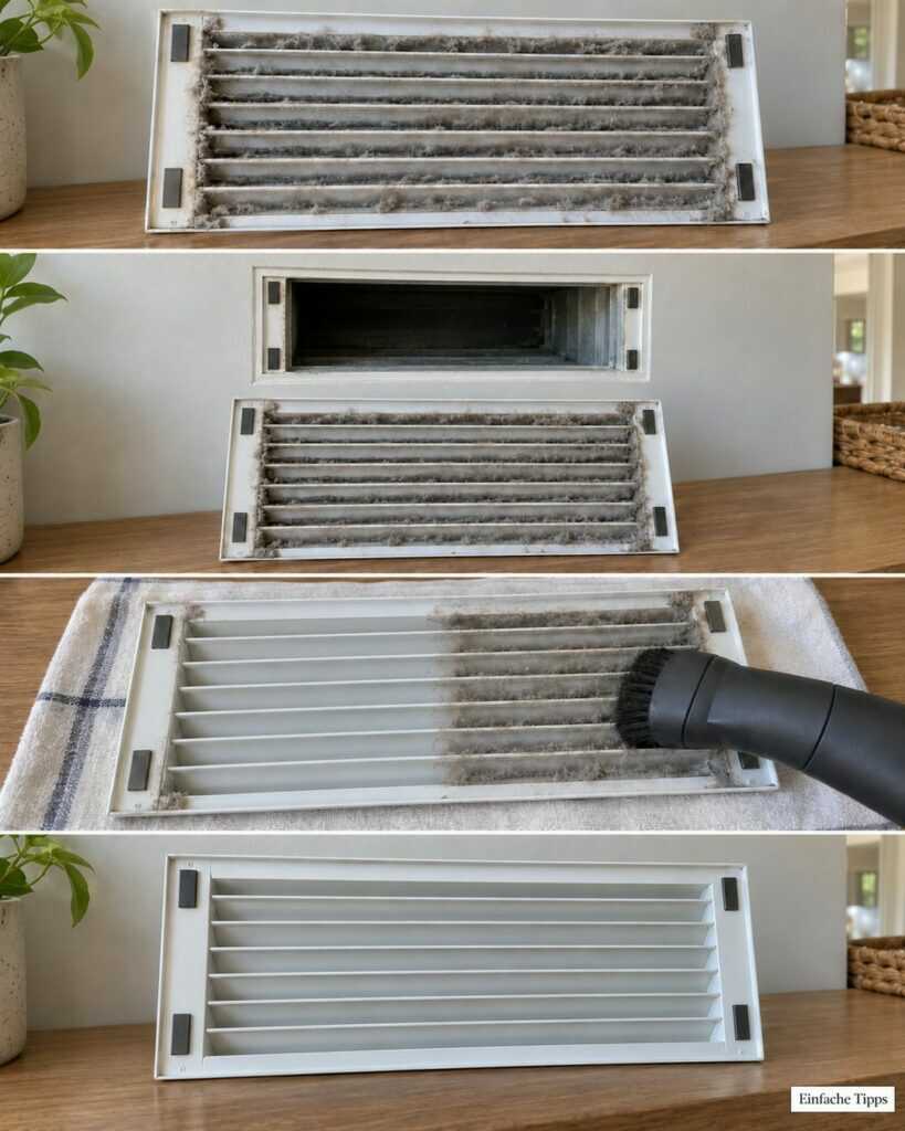Dieses Lüftungsgitter wird beim Putzen oft vergessen – so entfernst du Staub und klebrige Beläge