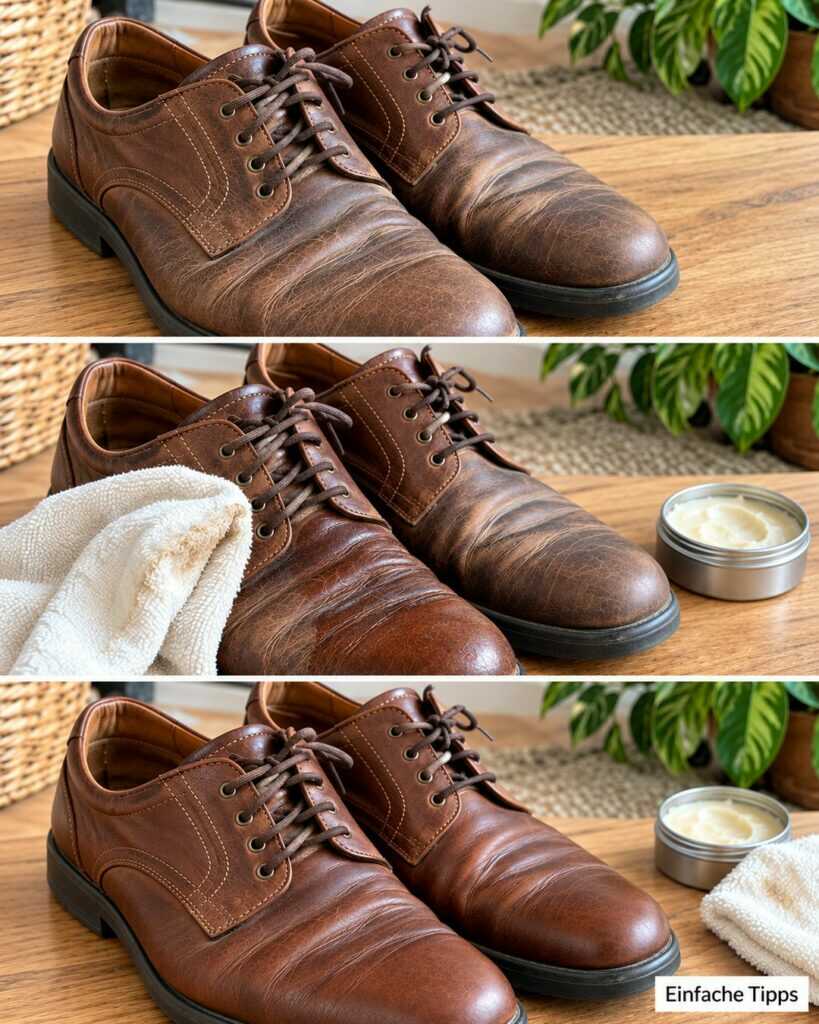 Alte Lederschuhe wirken stumpf? So frischen Sie braunes Glattleder schonend auf