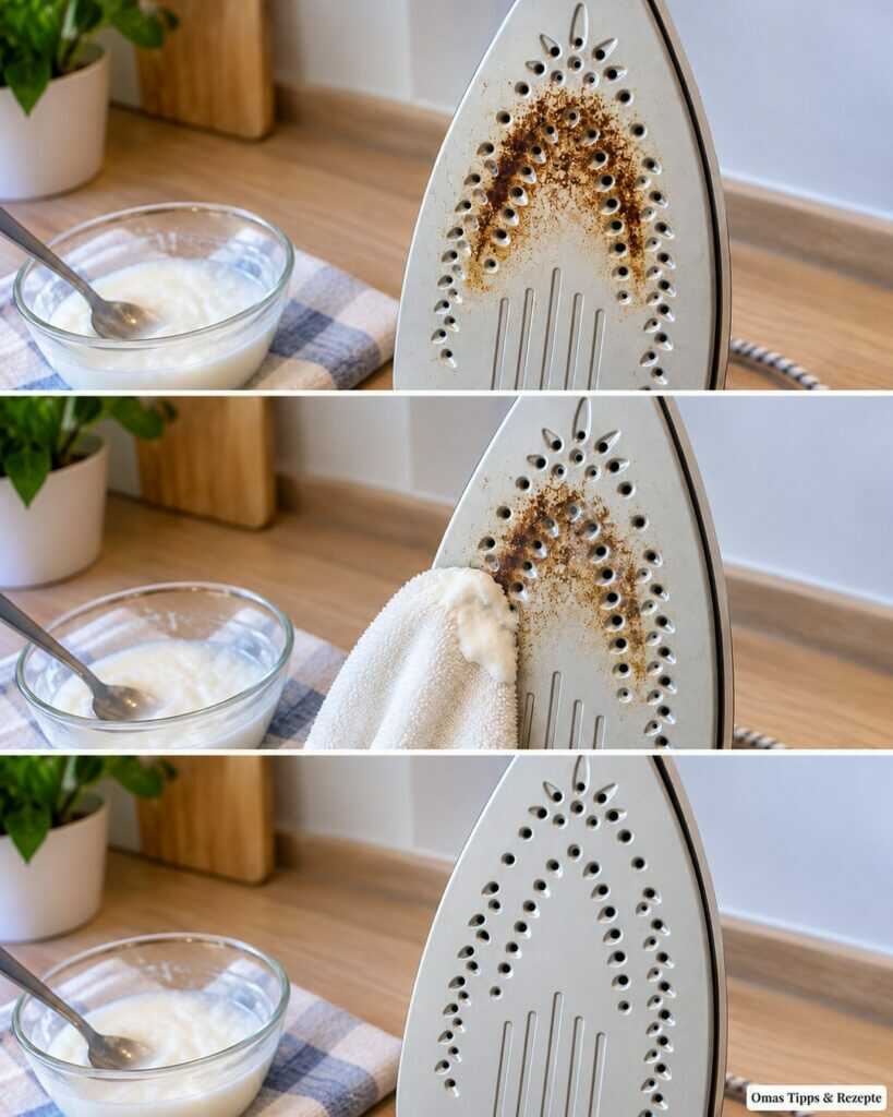 Bügeleisen unten braun? So reinigen Sie die Bügelsohle schonend und vermeiden neue Flecken