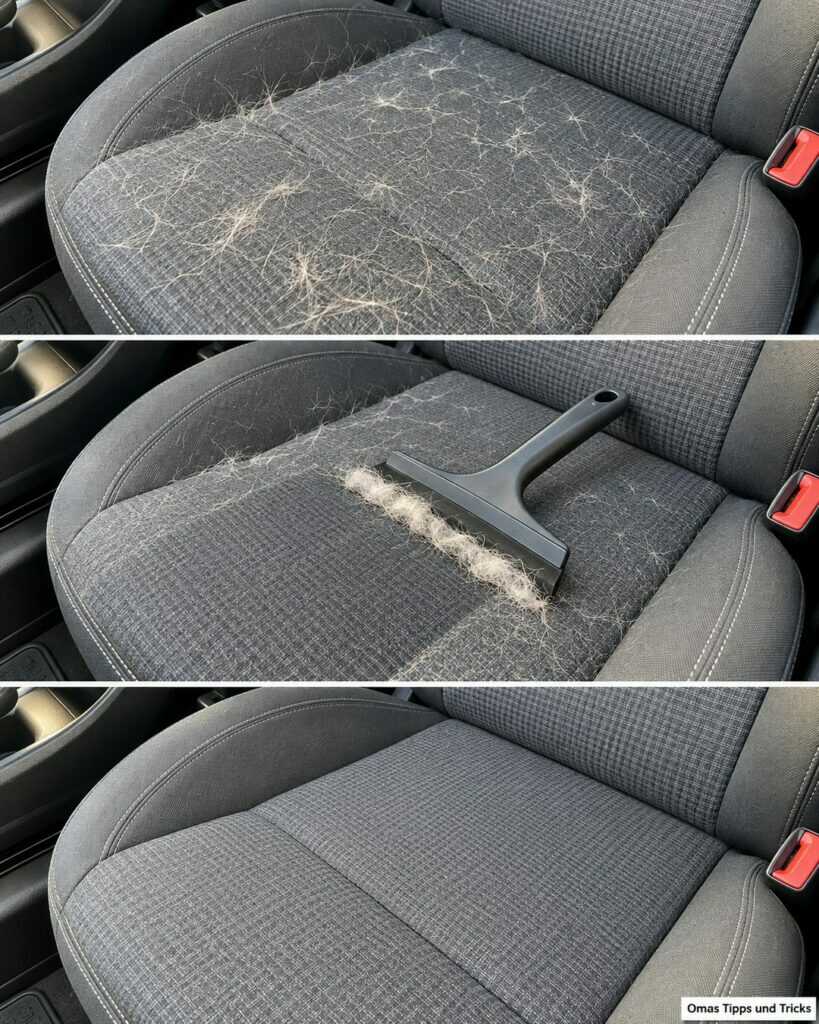 Tierhaare im Autositz? Mit diesem einfachen Gummitrick wird das Polster wieder sauber
