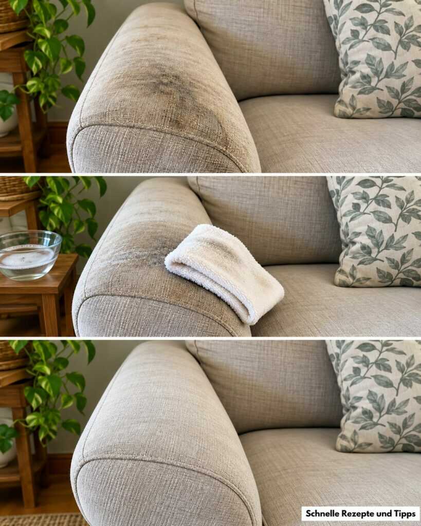 Dunkle Sofalehnen? So wird dein Stoffsofa mit wenig Aufwand wieder sauber