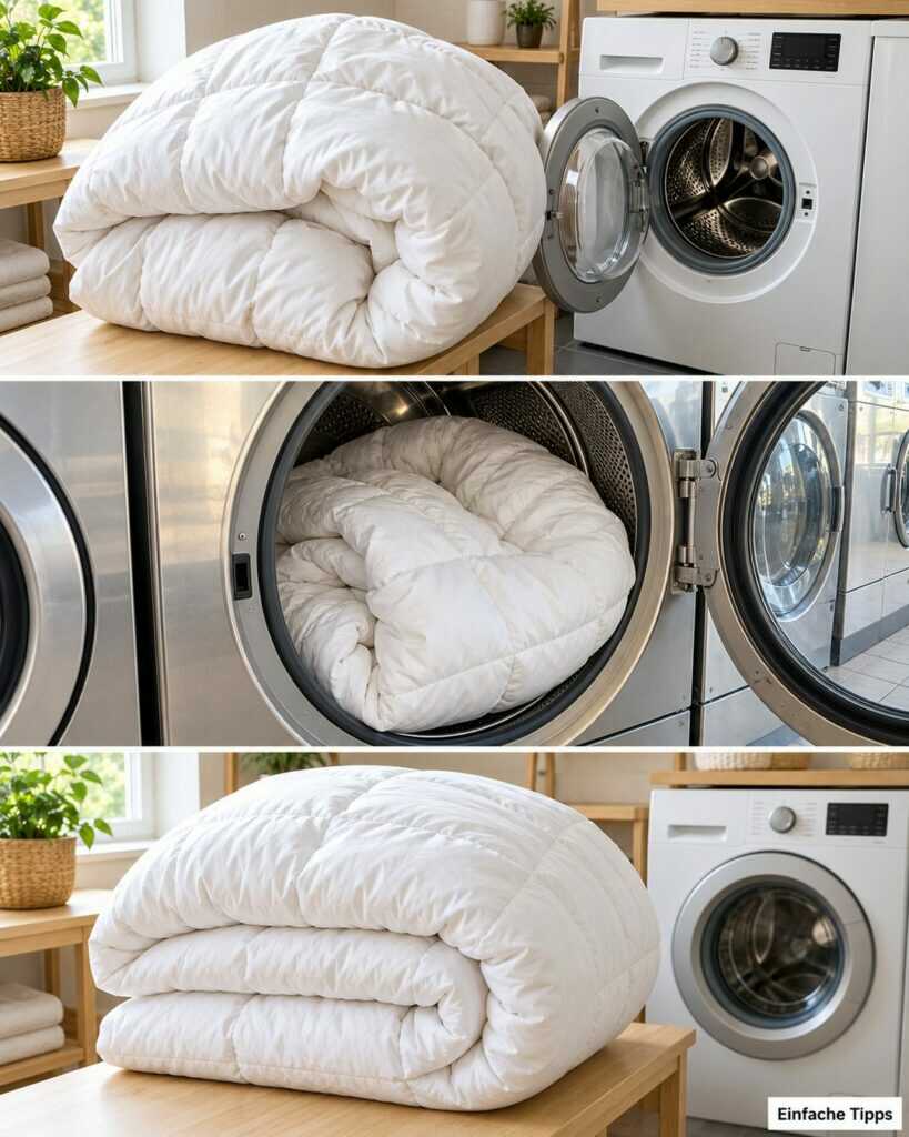 Bettdecke zu groß für die Waschmaschine? So wird sie sauber und wieder schön fluffig