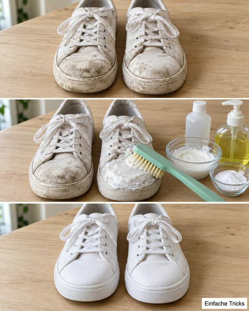 Weiße Sneaker wieder sauber: So entfernst du graue Flecken, ohne die Schuhe zu ruinieren