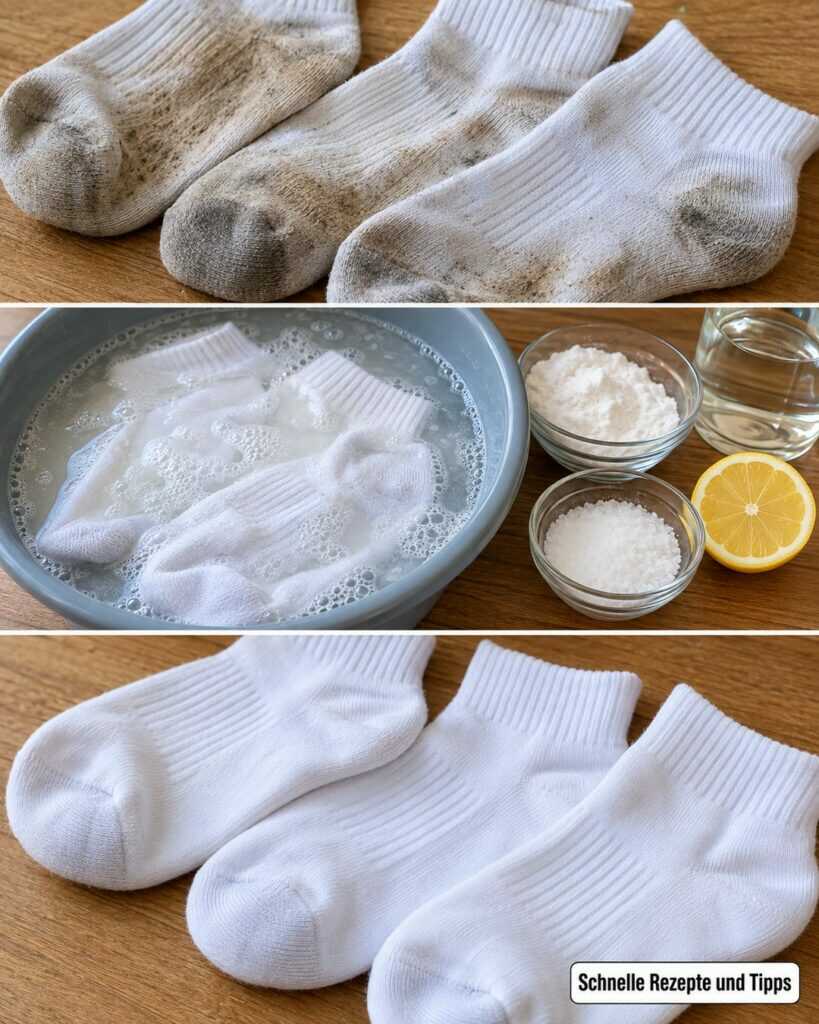 Weiße Socken wieder strahlend sauber: So verschwinden Grauschleier und hartnäckiger Schmutz