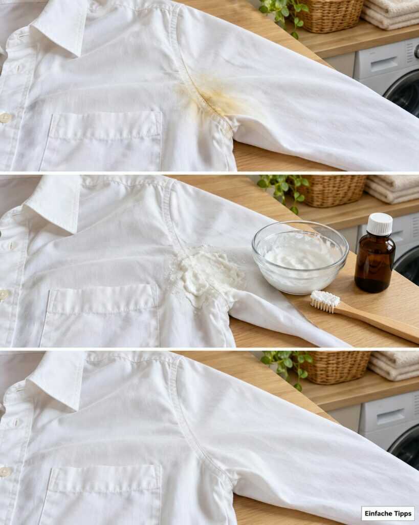Gelbe Achselflecken auf weißen Hemden? So behandelst du sie, bevor sie sich festsetzen