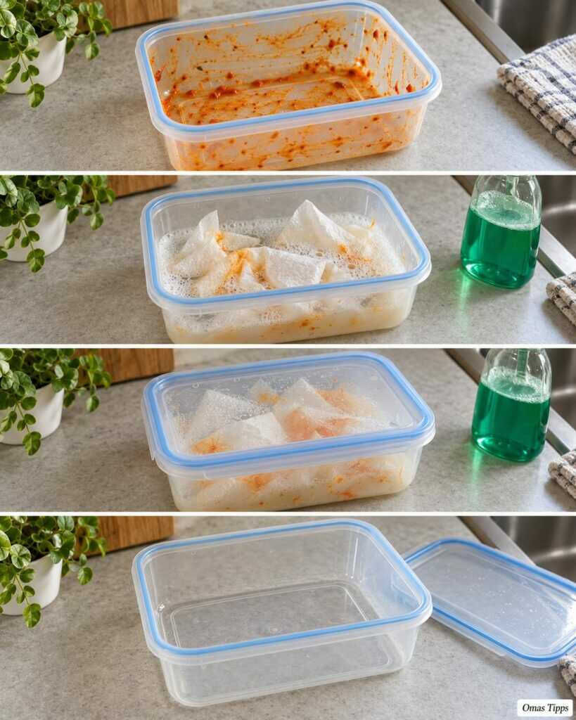 Plastikdose orange verfärbt? Dieser einfache Spültrick hilft gegen fettige Tomatenreste