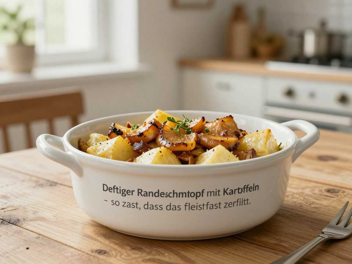 Deftiger Rinderschmortopf mit Kartoffeln und Möhren – so zart, dass das Fleisch fast zerfällt